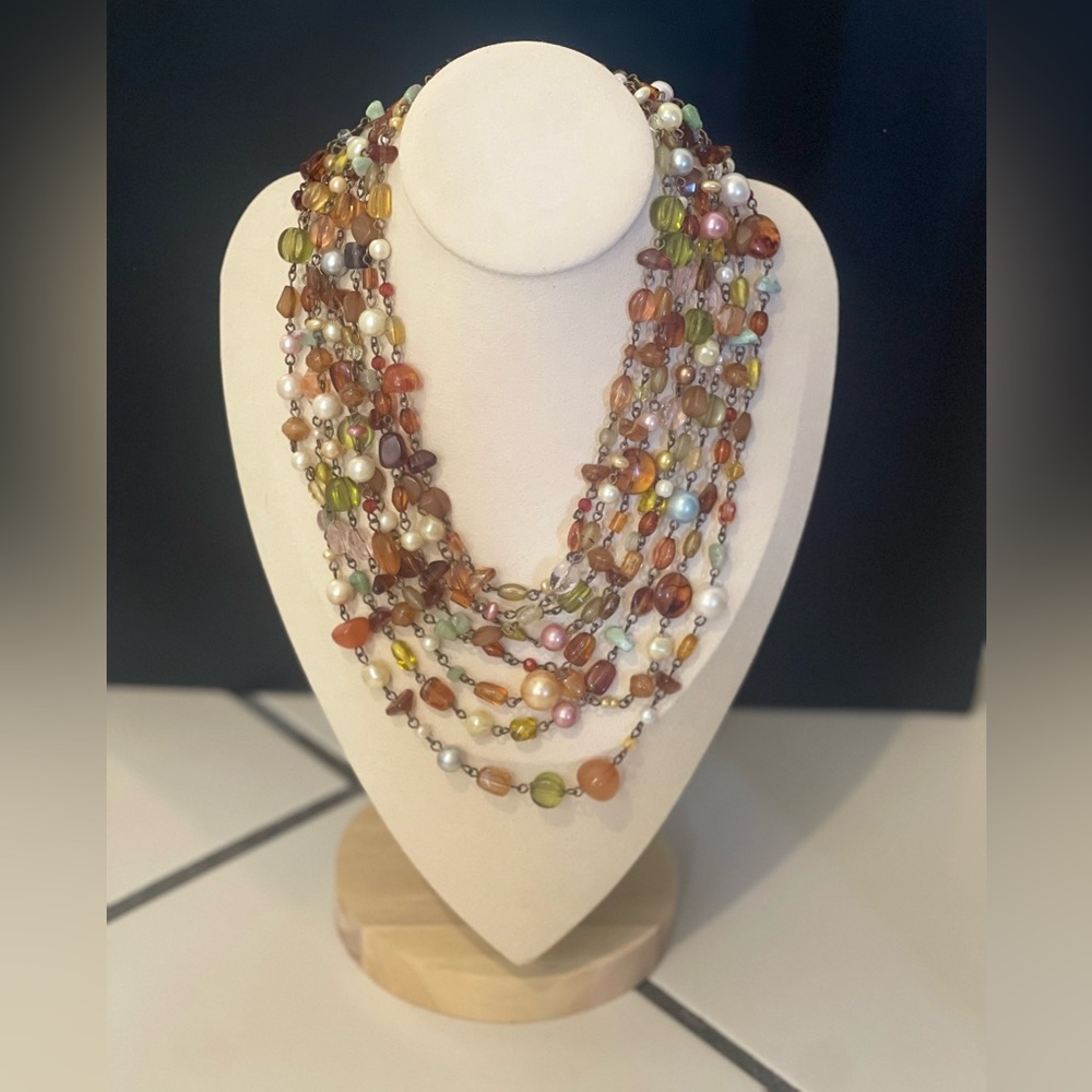 Lia Sophia Designer-stamped Multi-layer Necklace